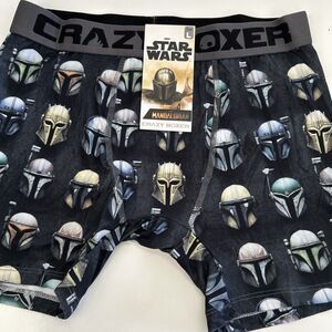 Crazy Boxer Briefs Underwear Men's L Star Wars Mandalorian Republic Helmets